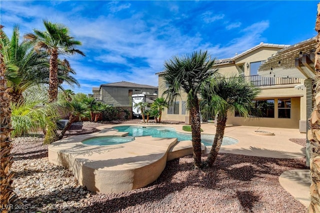 5949 Casa Coronado Ave, Las Vegas, NV 89131 - view of swimming pool with a patio area and an in-ground hot tub
