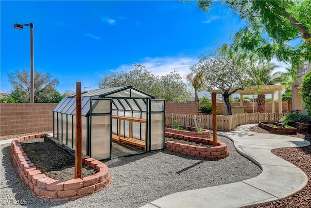 5949 Casa Coronado Ave, Las Vegas, NV 89131 - view of greenhouse with a fenced backyard
