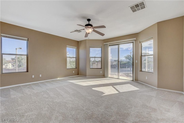 5949 Casa Coronado Ave, Las Vegas, NV 89131 - unfurnished room with ceiling fan, light carpet, and baseboards