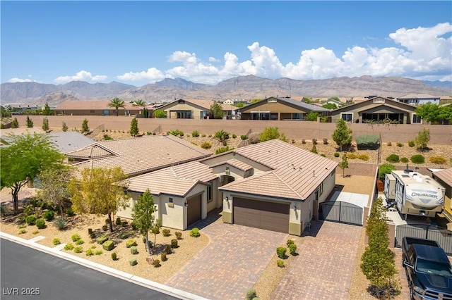 7265 Southern Magnolia St, Las Vegas, NV 89149 - aerial perspective of suburban area with a mountain backdrop