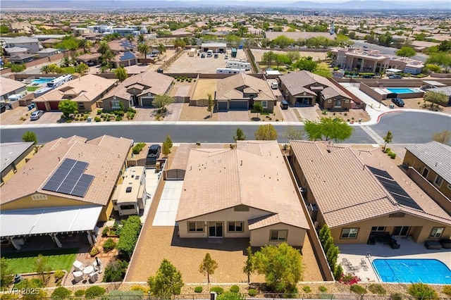 7265 Southern Magnolia St, Las Vegas, NV 89149 - aerial view of residential area with a pool area