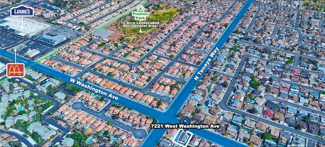 7221 W Washington Ave, Las Vegas, NV 89128 - aerial map of property and surrounding area