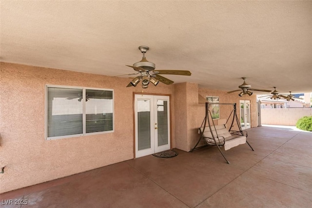 259 Baring Cross St, Henderson, NV 89074 - view of patio / terrace with french doors and ceiling fan