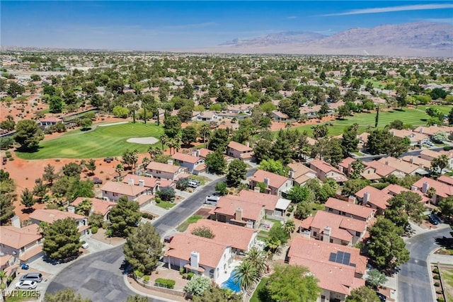 5133 Burr Oak Dr, Las Vegas, NV 89130 - aerial perspective of suburban area featuring a mountain backdrop and a golf course