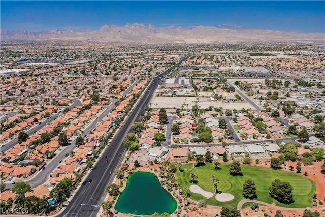 5133 Burr Oak Dr, Las Vegas, NV 89130 - view of property location with nearby suburban area, a local golf course, and a water and mountain view