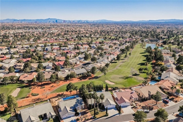 5133 Burr Oak Dr, Las Vegas, NV 89130 - aerial view of property's location featuring mountains, a local golf course, and nearby suburban area