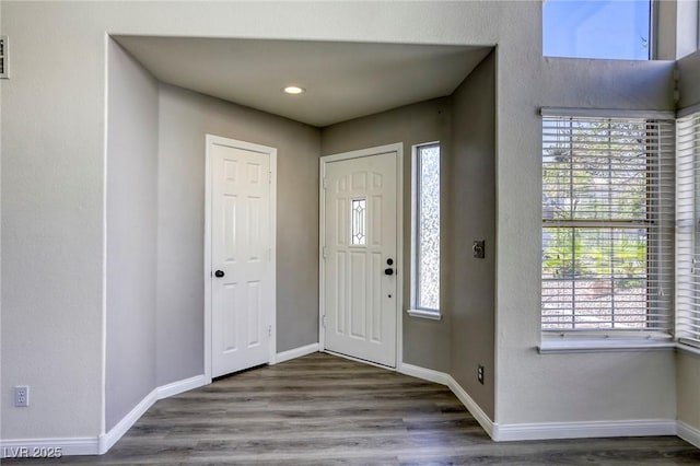 1833 Winners Cup Dr, Las Vegas, NV 89117 - entryway featuring wood finished floors, plenty of natural light, baseboards, and recessed lighting