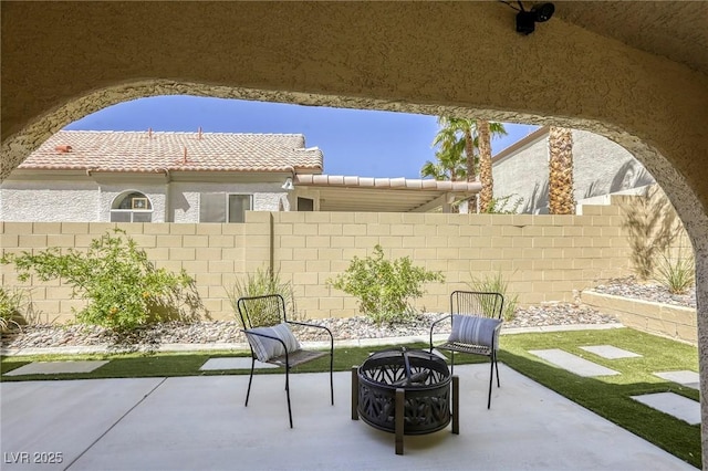 1833 Winners Cup Dr, Las Vegas, NV 89117 - view of patio / terrace featuring a fire pit