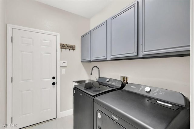 1763 Crystal Stream Ave, Henderson, NV 89012 - washroom with cabinet space, washer and clothes dryer, and baseboards