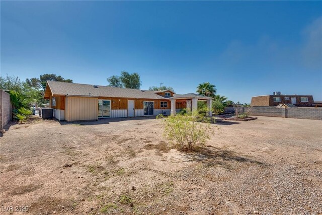 7950 Red Barn Dr, Las Vegas, NV 89123 - rear view of house featuring central AC unit and a gazebo