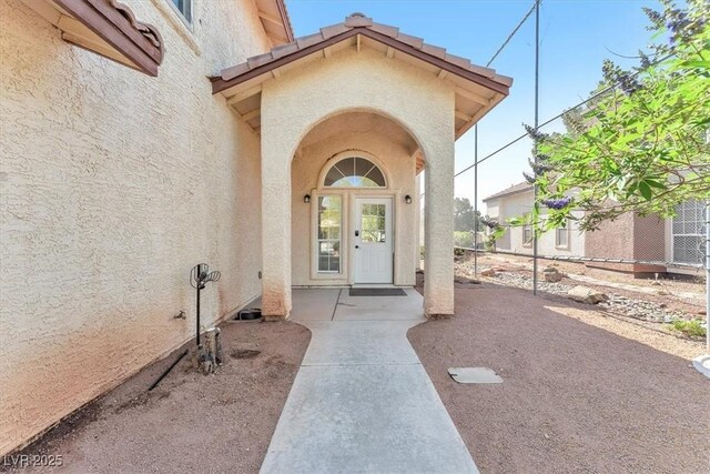 5216 Desert Star Dr, Las Vegas, NV 89130 - property entrance featuring stucco siding