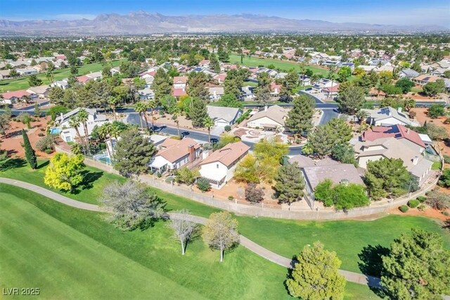 5216 Desert Star Dr, Las Vegas, NV 89130 - aerial view of property's location with a mountainous background and nearby suburban area