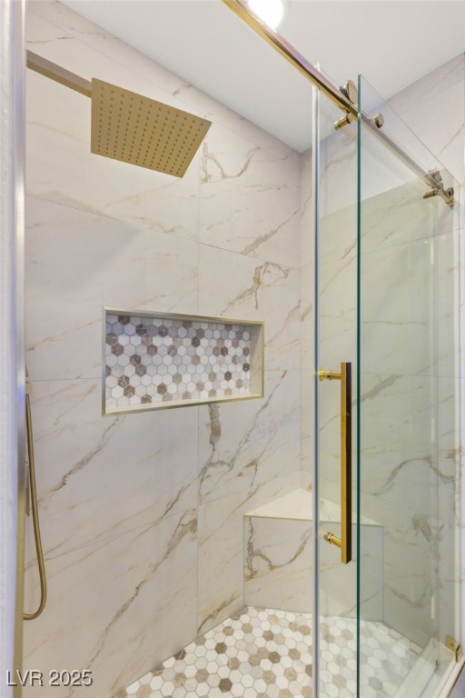 1616 Shadow Rock Dr, Las Vegas, NV 89117 - full bathroom featuring a marble finish shower