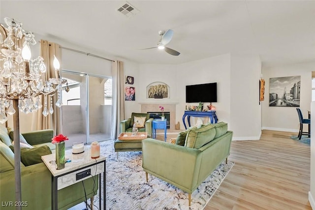 8737 Red Brook Dr Unit 201, Las Vegas, NV 89128 - living area featuring a ceiling fan, wood finished floors, and baseboards
