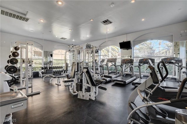 8717 Red Brook Dr Unit 201, Las Vegas, NV 89128 - workout area featuring recessed lighting