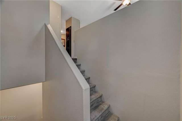 8717 Red Brook Dr Unit 201, Las Vegas, NV 89128 - stairway featuring ceiling fan