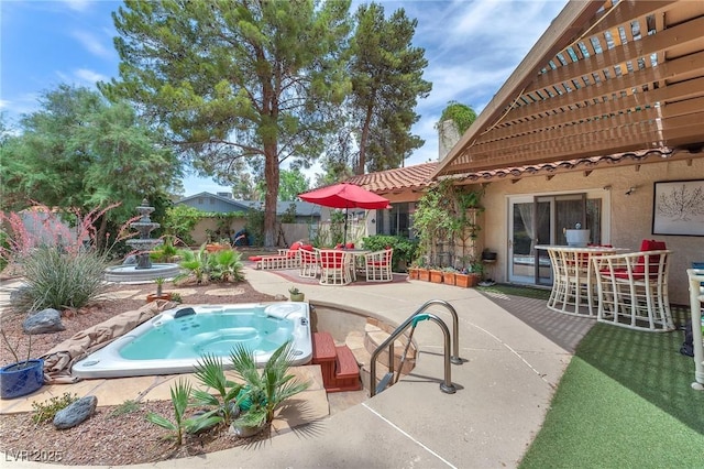 3158 La Luna Cir, Henderson, NV 89014 - view of pool with a patio area and an outdoor hot tub