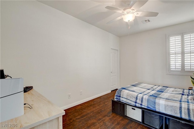 5434 Fawn Chase Way, Las Vegas, NV 89135 - bedroom featuring wood finished floors, baseboards, and a ceiling fan
