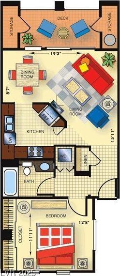 230 E Flamingo Rd Unit 129, Las Vegas, NV 89169 - home floor plan