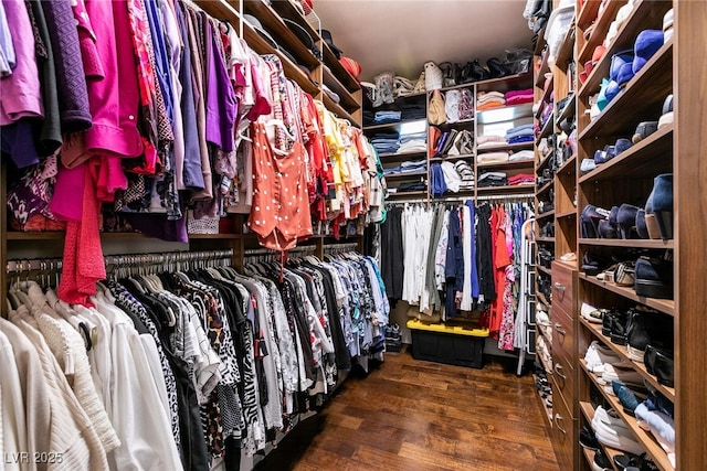 7718 Willow Cove Cir, Las Vegas, NV 89129 - spacious closet featuring wood finished floors