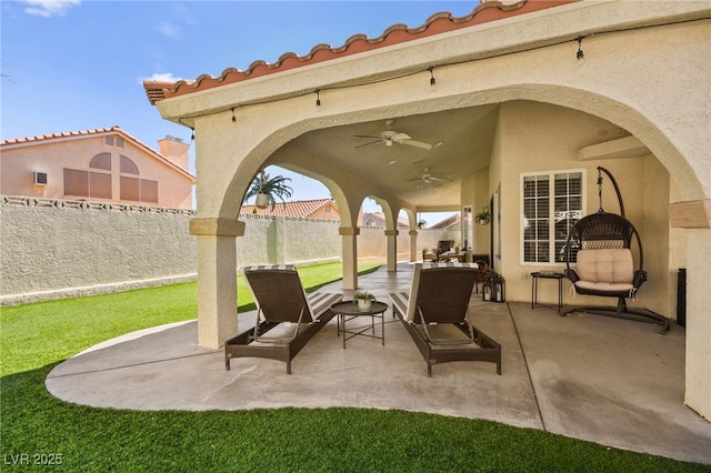 2021 Summit Pointe Dr, Las Vegas, NV 89117 - view of patio / terrace with ceiling fan
