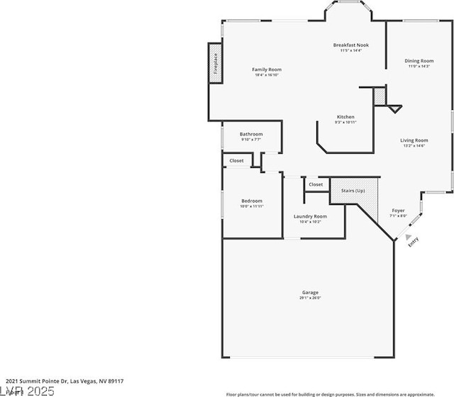 2021 Summit Pointe Dr, Las Vegas, NV 89117 - property floor plan