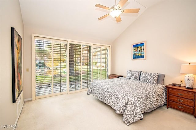 4911 Mount Pleasant Ln, Las Vegas, NV 89113 - bedroom featuring lofted ceiling, access to exterior, carpet flooring, and multiple windows