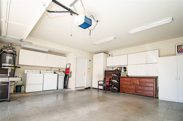 4911 Mount Pleasant Ln, Las Vegas, NV 89113 - garage with a garage door opener and washer and clothes dryer