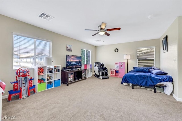 5321 Welch Valley Ave, Las Vegas, NV 89131 - bedroom featuring carpet, a ceiling fan, and baseboards