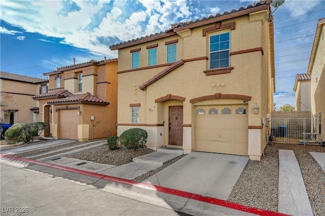 687 Porchtown Ave, Las Vegas, NV 89183 - multi unit property with stucco siding, a garage, and a tile roof