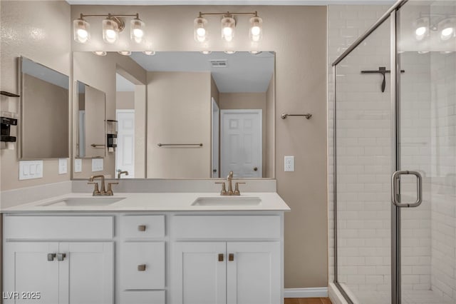 688 Monroe Hill Pl, Henderson, NV 89011 - full bath with a stall shower and double vanity