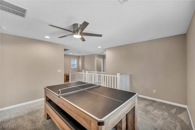688 Monroe Hill Pl, Henderson, NV 89011 - playroom featuring carpet, a ceiling fan, baseboards, and recessed lighting