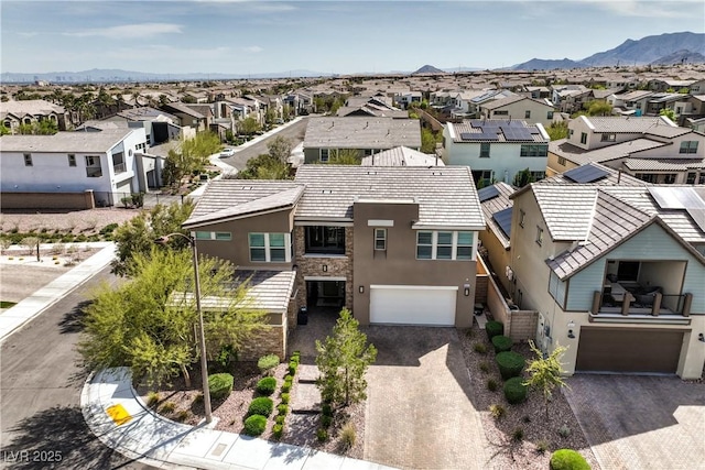 9655 Skye Star Ave, Las Vegas, NV 89166 - aerial perspective of suburban area featuring mountains