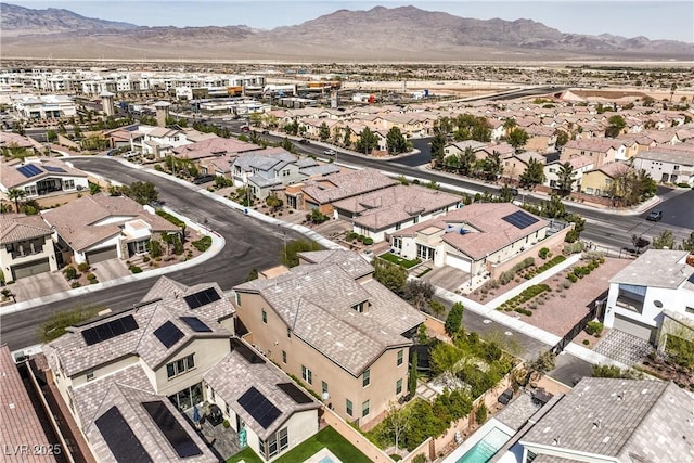 9655 Skye Star Ave, Las Vegas, NV 89166 - aerial view of residential area with a mountain backdrop