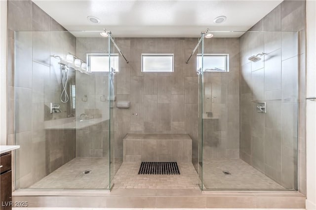 9655 Skye Star Ave, Las Vegas, NV 89166 - bathroom featuring a stall shower and vanity