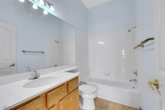 8849 Pheasant Valley Way, Las Vegas, NV 89123 - bathroom with toilet, vanity, shower / washtub combination, and tile patterned flooring