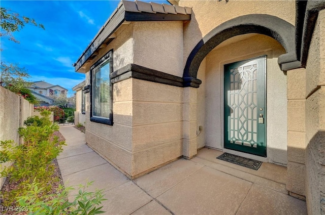 11441 Drappo Ave, Las Vegas, NV 89138 - view of exterior entry featuring stucco siding