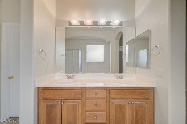 11441 Drappo Ave, Las Vegas, NV 89138 - full bathroom featuring double vanity