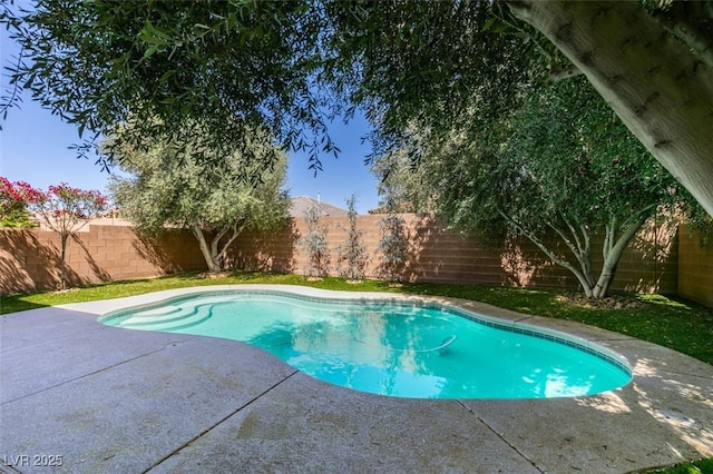 10908 Royal Highlands St, Las Vegas, NV 89141 - view of swimming pool with a patio area and a fenced backyard