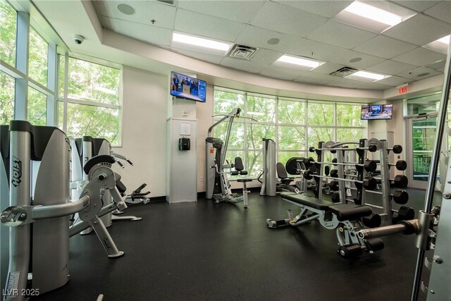 68 E Serene Ave Unit 224, Las Vegas, NV 89123 - gym featuring a drop ceiling
