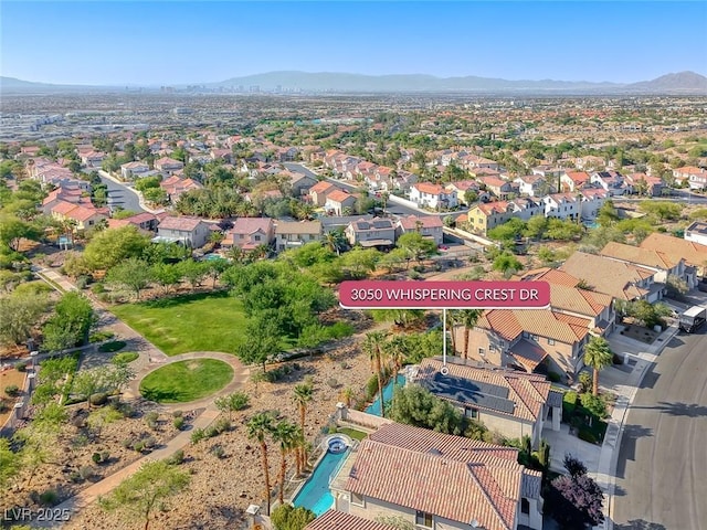 3050 Whispering Crest Dr, Henderson, NV 89052 - view of property location with a mountainous background and nearby suburban area