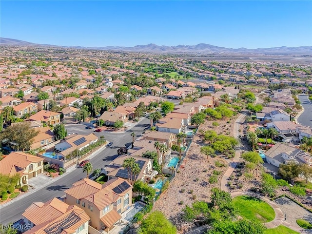 3050 Whispering Crest Dr, Henderson, NV 89052 - aerial view of residential area featuring mountains