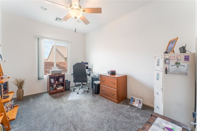 2413 Mourning Warbler Ave, North Las Vegas, NV 89084 - office area featuring a ceiling fan and carpet