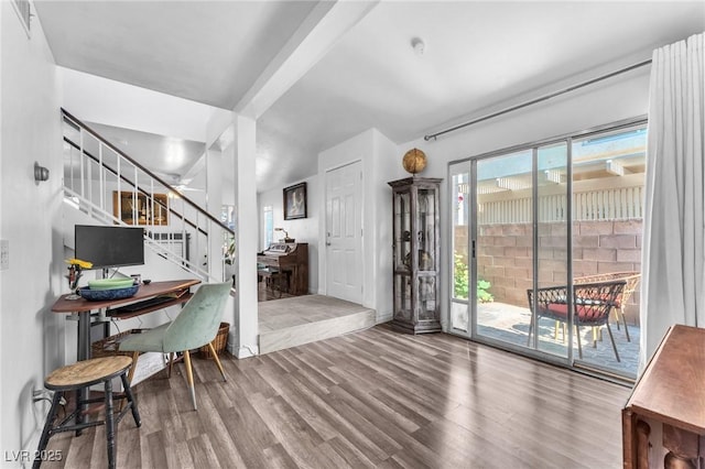 110 Huckleberry Ln, Henderson, NV 89074 - office area featuring wood finished floors