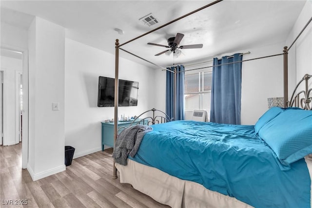 110 Huckleberry Ln, Henderson, NV 89074 - bedroom featuring wood finished floors, baseboards, and ceiling fan