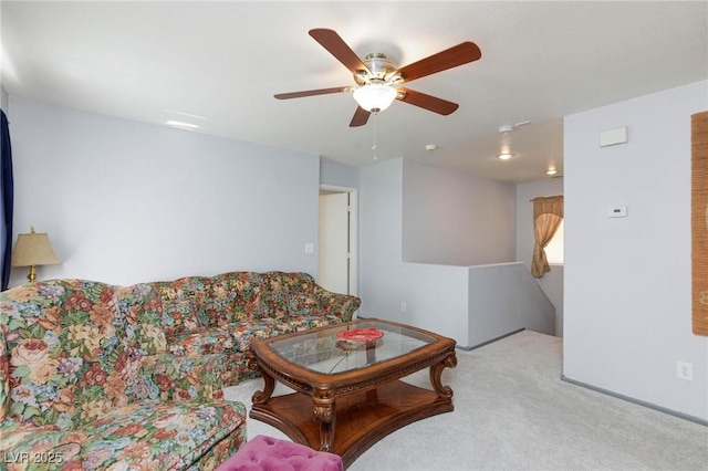 3404 Brayton Mist Dr, North Las Vegas, NV 89081 - carpeted living room featuring a ceiling fan