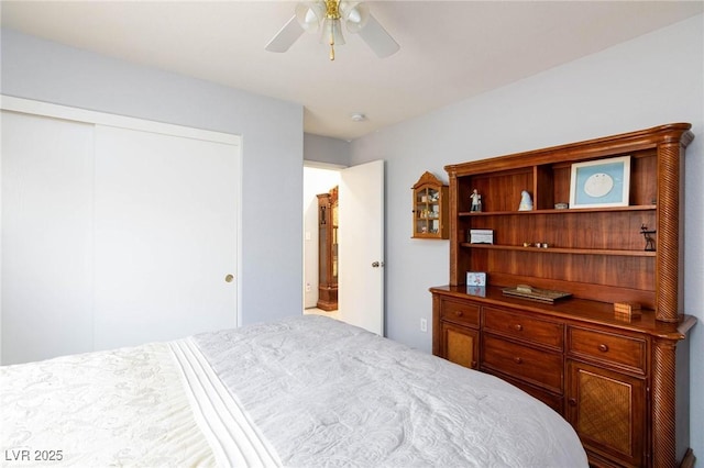 3404 Brayton Mist Dr, North Las Vegas, NV 89081 - bedroom with a closet and ceiling fan