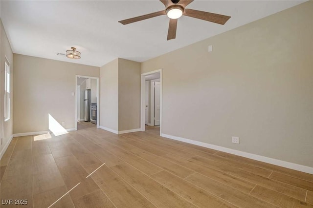524 Hopi Pl, Boulder City, NV 89005 - spare room with ceiling fan, light wood finished floors, and baseboards