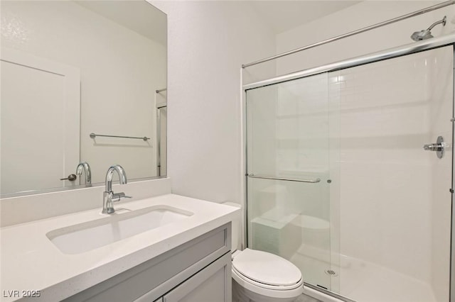 6830 Fallen Rock St, North Las Vegas, NV 89084 - full bath with a stall shower, toilet, and vanity