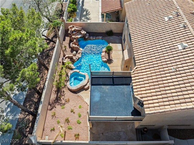 2409 Alpine Meadows Ave, Henderson, NV 89074 - view of subject property with a pool area